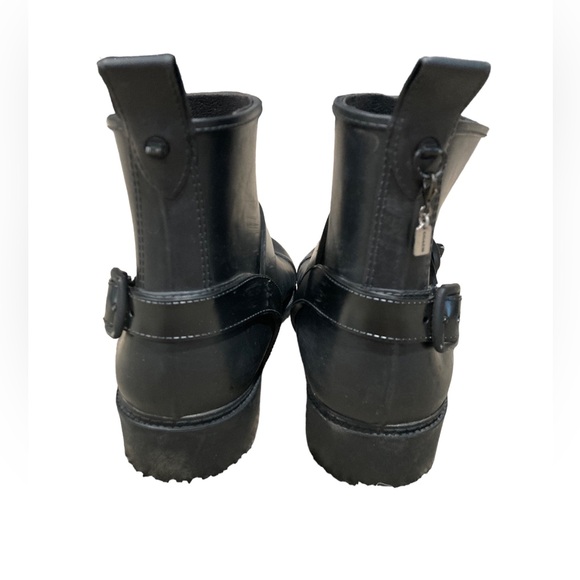Coach Moto Waterproof Rain Ankle Boot. Women’s size 7. Black. - Picture 4 of 7